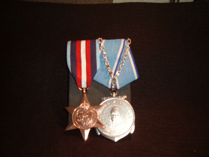 Arthur Wilson, Arctic Star & Usakov medal awarded to seamen of the Russian Convoys   